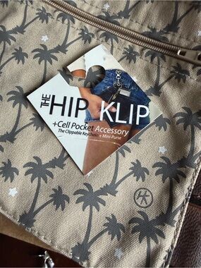 Cell Pocket Keychain & Mini Purse - Beige/Tan
